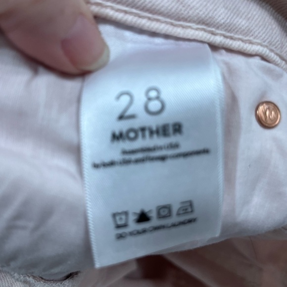 Mother The High Waisted Rascal Ankle soft pink Distressed Jean 28 - Picture 5 of 5